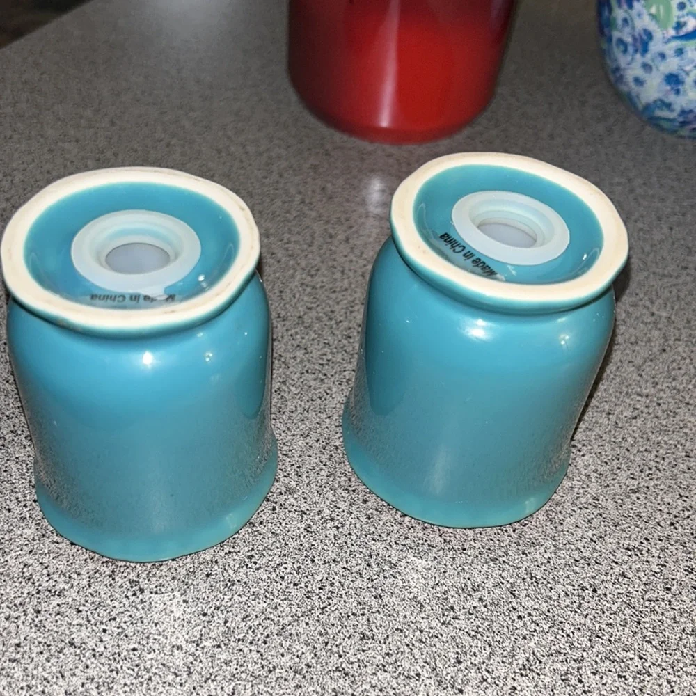Pioneer Woman Salt and Pepper shakers with floral print top